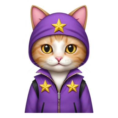 Cat with a rockstar costume  sticker