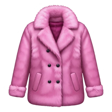 Pink fur coat sticker