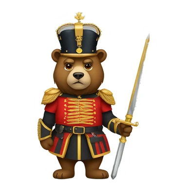 Bear dressed as queen’s guard sticker