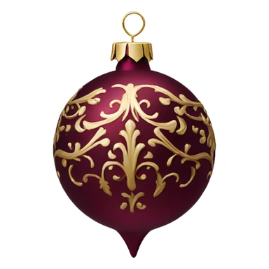 Burgundy colored ornament elegant sticker