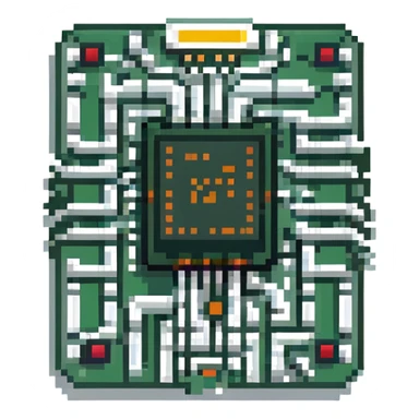 Retro microchip sticker