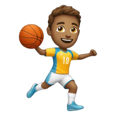 handballeur qui saute sticker