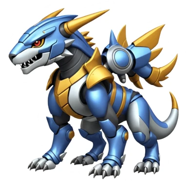  Cool Edgy Shiny Greymon-Vernid-Protogen-Weregarurumon full body sticker
