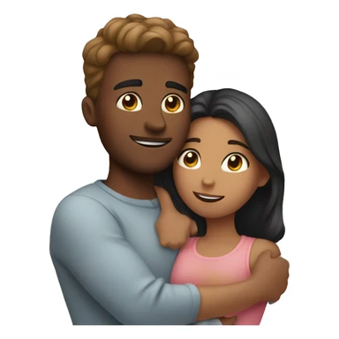 Guy and girl cuddling sticker