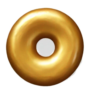 metal golden donut coin spinning sticker