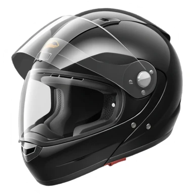 Capacete preto de moto sticker