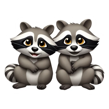 Raccoon love sticker
