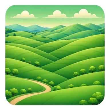paisaje verde  sticker
