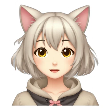 neko cat doujinshi anime girl sticker
