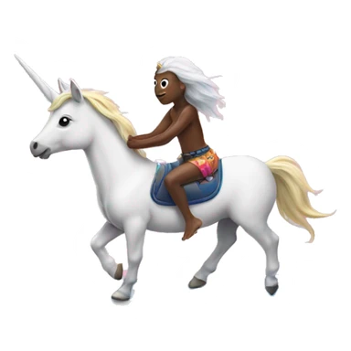 unicorn riding a surfboard  sticker