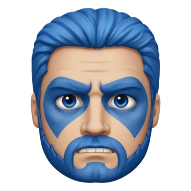 william wallace with blue face paint and fierce expression sticker