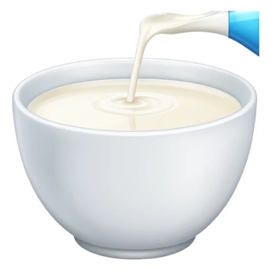 white bowl of milk, vibrant, simple, clear sticker