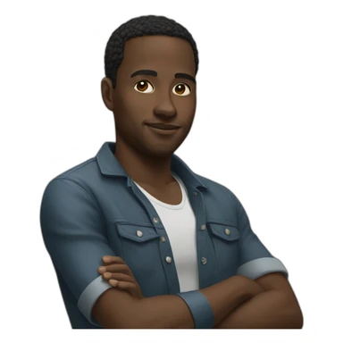 Black African tech bro sticker