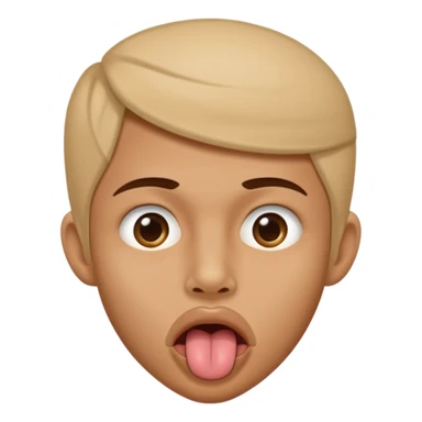 a face demonstrating the 'mewing' technique, with tongue pressed to the roof of the mouth, neutral expression, clear jawline sticker