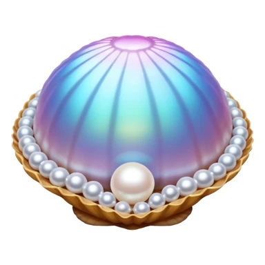 pearls in shells sticker