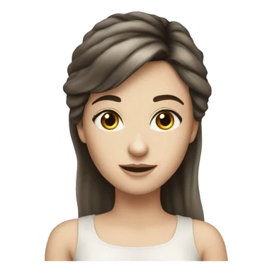 white brunette with dark eyes fairy sticker