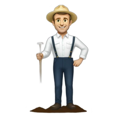 Emmanuel macron as a cultivator sticker