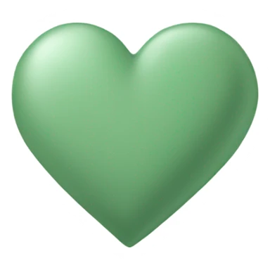 Sage green heart sticker