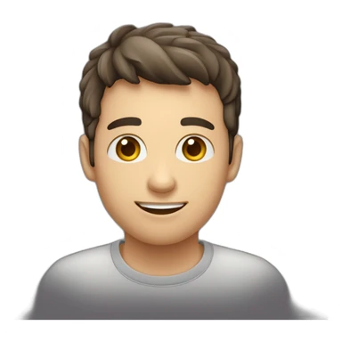 Jovem sorrindo com coração nos olhos sticker