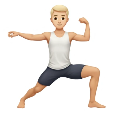 full side splits white male sticker