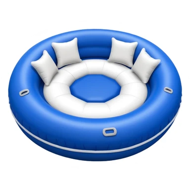 round inflatable boat with several seats around the perimeter sticker