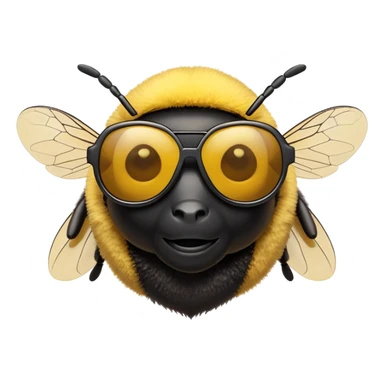 Biene with cool sunglasses sticker