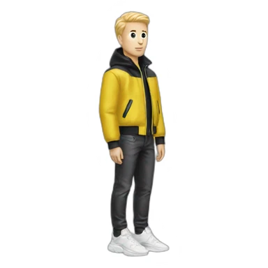 man in Balenciaga sticker