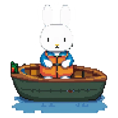 Miffy in a boat on Sydney Harbour sticker