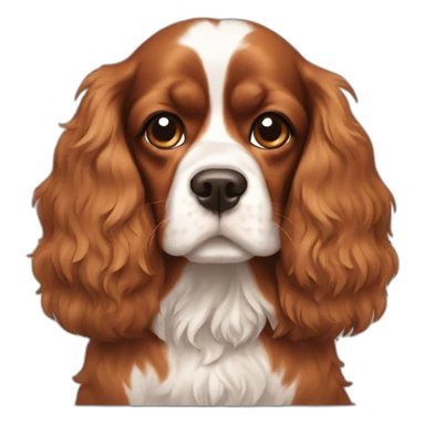 Cavalier spaniel with bear sticker