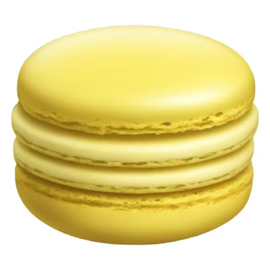 Realistic one yellow macaron  sticker