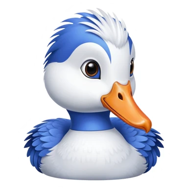 Blue curious goose  sticker