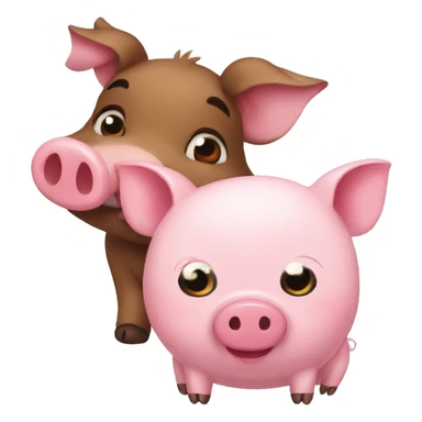 Pand and pig sticker