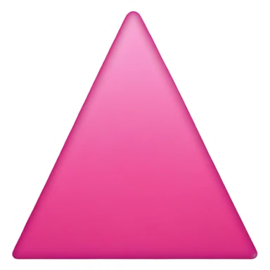 Pink triangle with pink circle inside and a pink line down the middle of the triangle and circle sticker