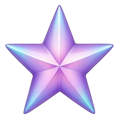 Shiny Iridescent pastel purple star sticker