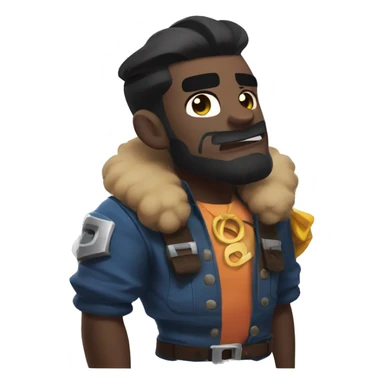 Leon from brawl stars sticker