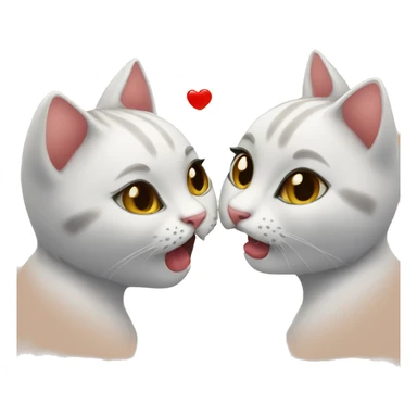 Cute cats kissing sticker