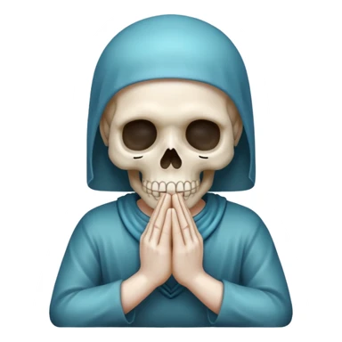 skull praying sticker