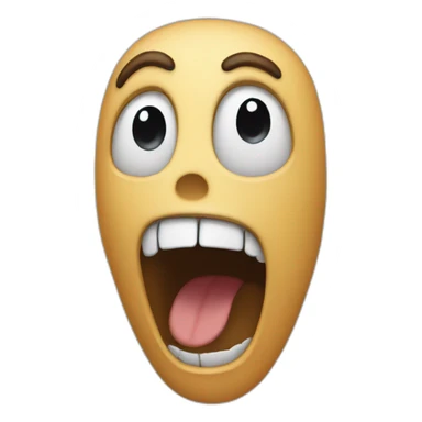 SCREAM FACE WITH HAND ROCK SIGN sticker