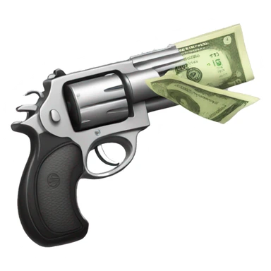 Money gun sticker