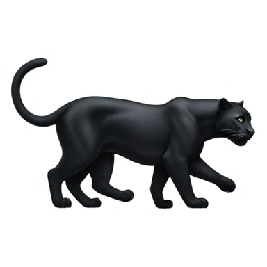 Black panther animal emoji  sticker