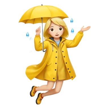 Girl floating in the air like the IT movie sticker