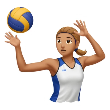 someone turning over a point in a volleyball match sticker