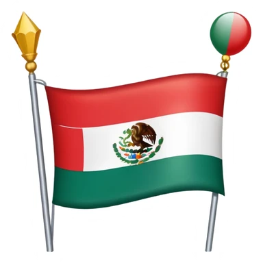 Mexican flag with festive decorations, representing Mexican Independence Day sticker