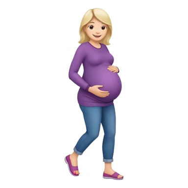 pregnant waman walking sticker