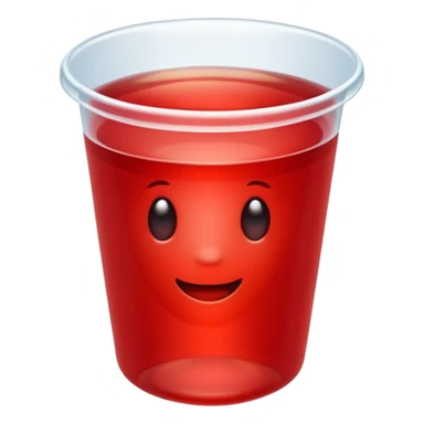  red jelly cup sticker