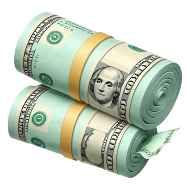 100$ dolar roll to sniffing coke sticker