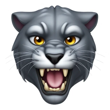 FIERCE ROARING GRAY PANTHER HEAD sticker