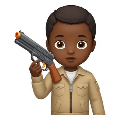 👶🏿🔫 sticker