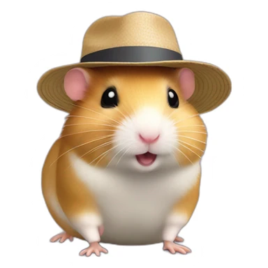 Un hamster avec un chapeau chinois  sticker