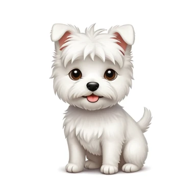 little white terrier dog sticker